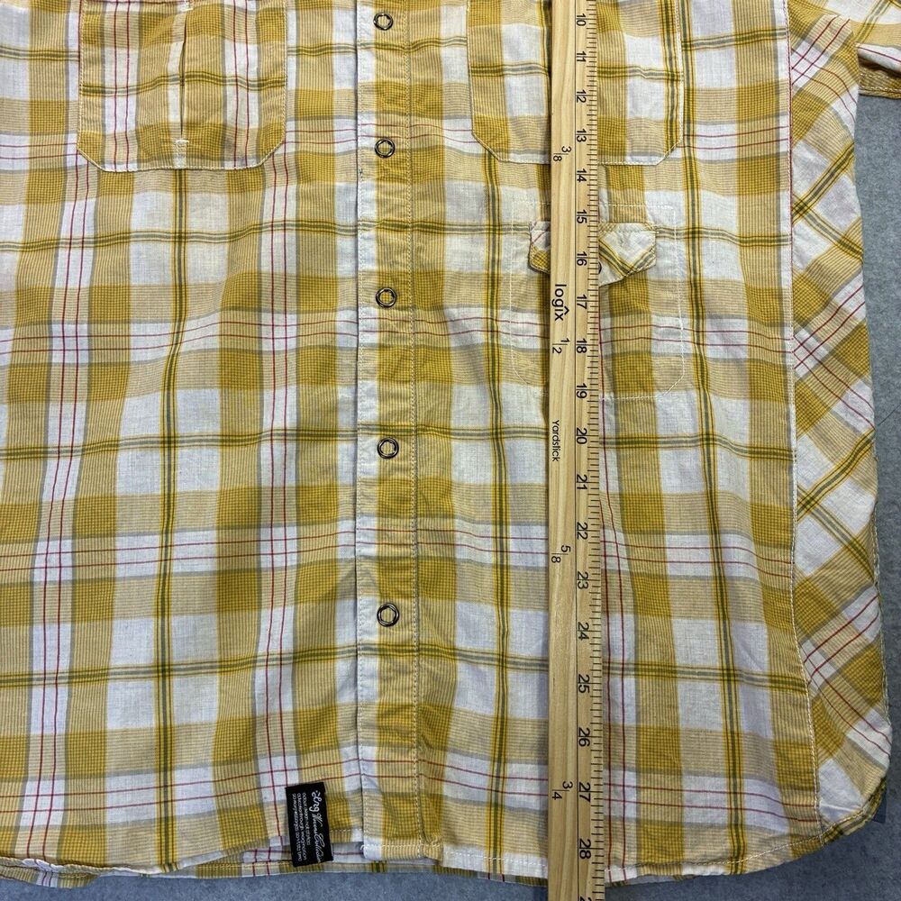Lrg Clothing Equipment Mens Lrg Yellow Plaid Short Sleeve Button Up Shirt View 2